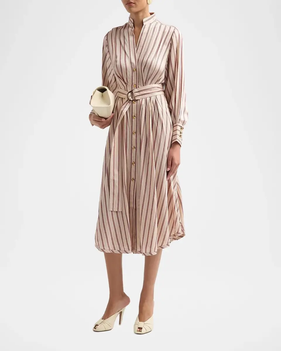 Zimmermann Valiant Tuck Midi Shirtdress | Thumbnail 4 Zimmermann Valiant Tuck Midi Shirtdress | Thumbnail 4