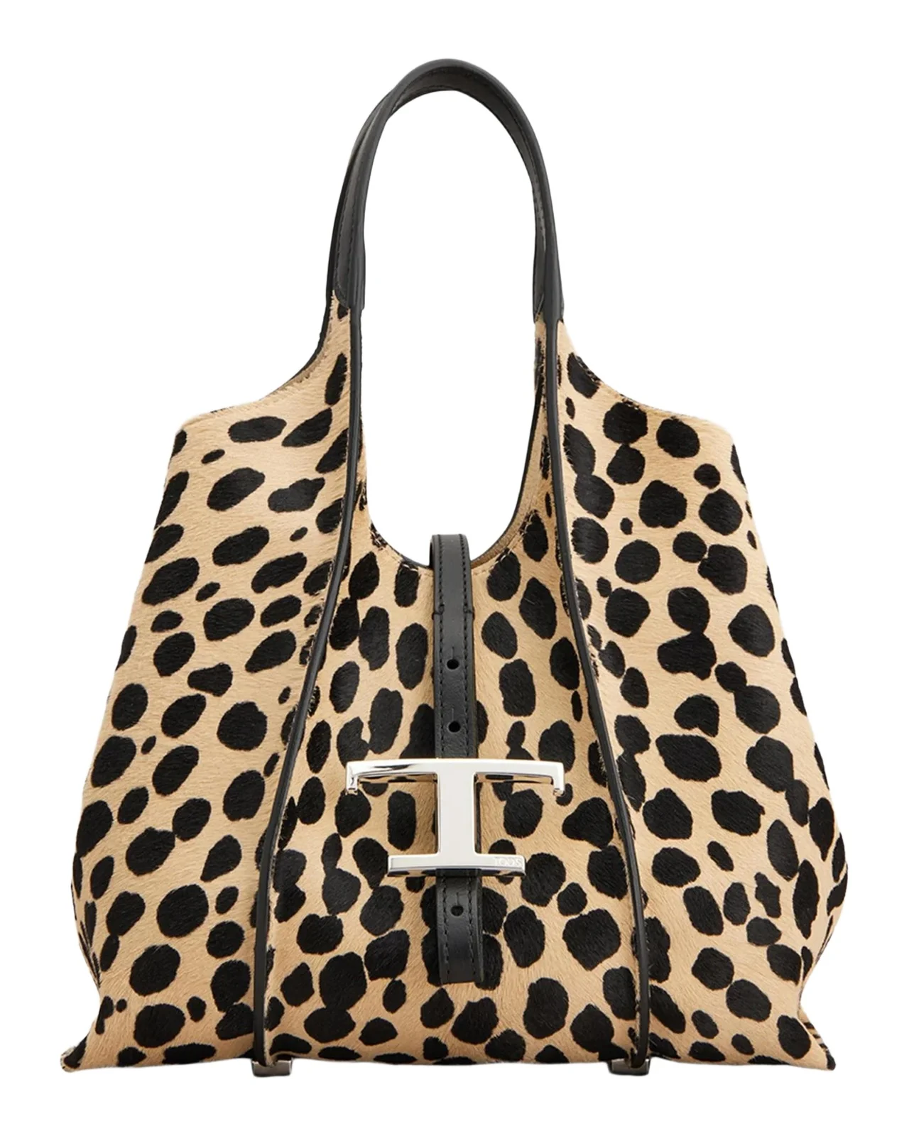 Tod's T Timeless Mini Calf-Hair Top-Handle Bag