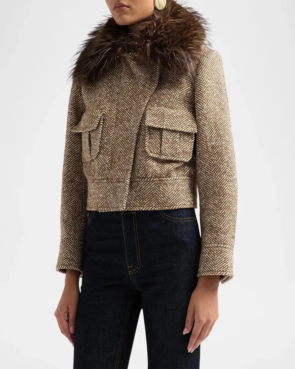 Zimmermann Valiant Faux Fur Collar Biker Jacket | Thumbnail 4 Zimmermann Valiant Faux Fur Collar Biker Jacket | Thumbnail 4