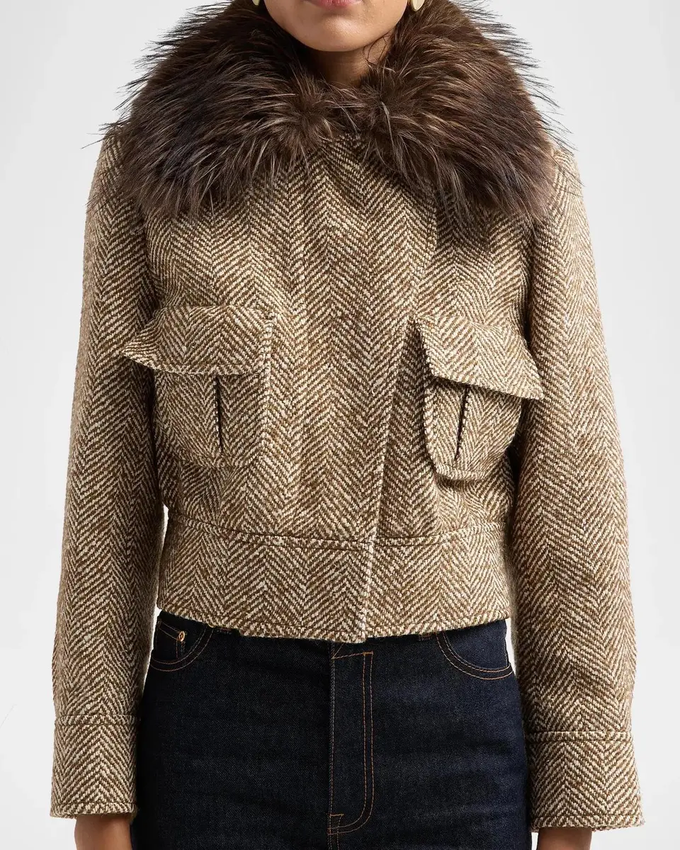 Zimmermann Valiant Faux Fur Collar Biker Jacket | Thumbnail 5 Zimmermann Valiant Faux Fur Collar Biker Jacket | Thumbnail 5