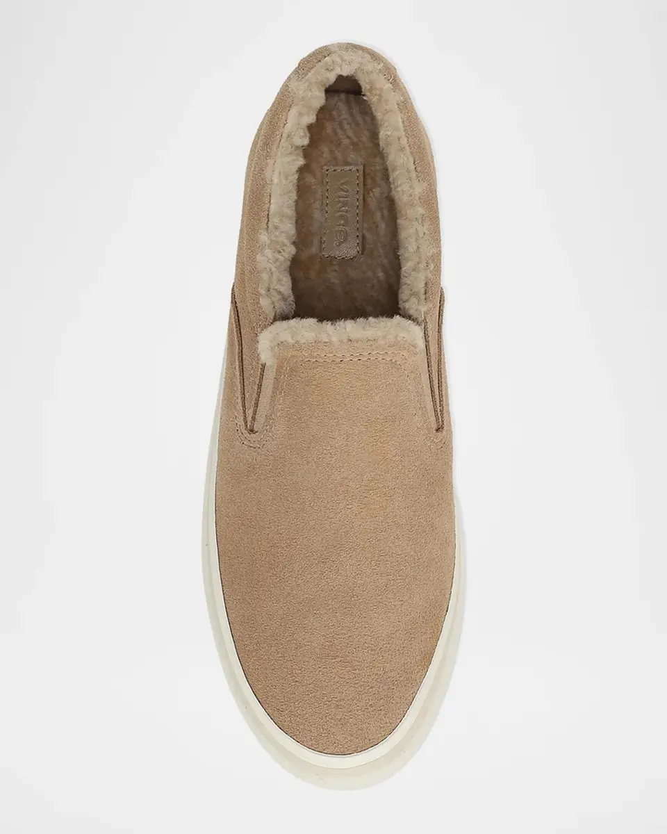 Vince Blair Suede & Shearling Slip-On Sneakers | Thumbnail 3 Vince Blair Suede & Shearling Slip-On Sneakers | Thumbnail 3
