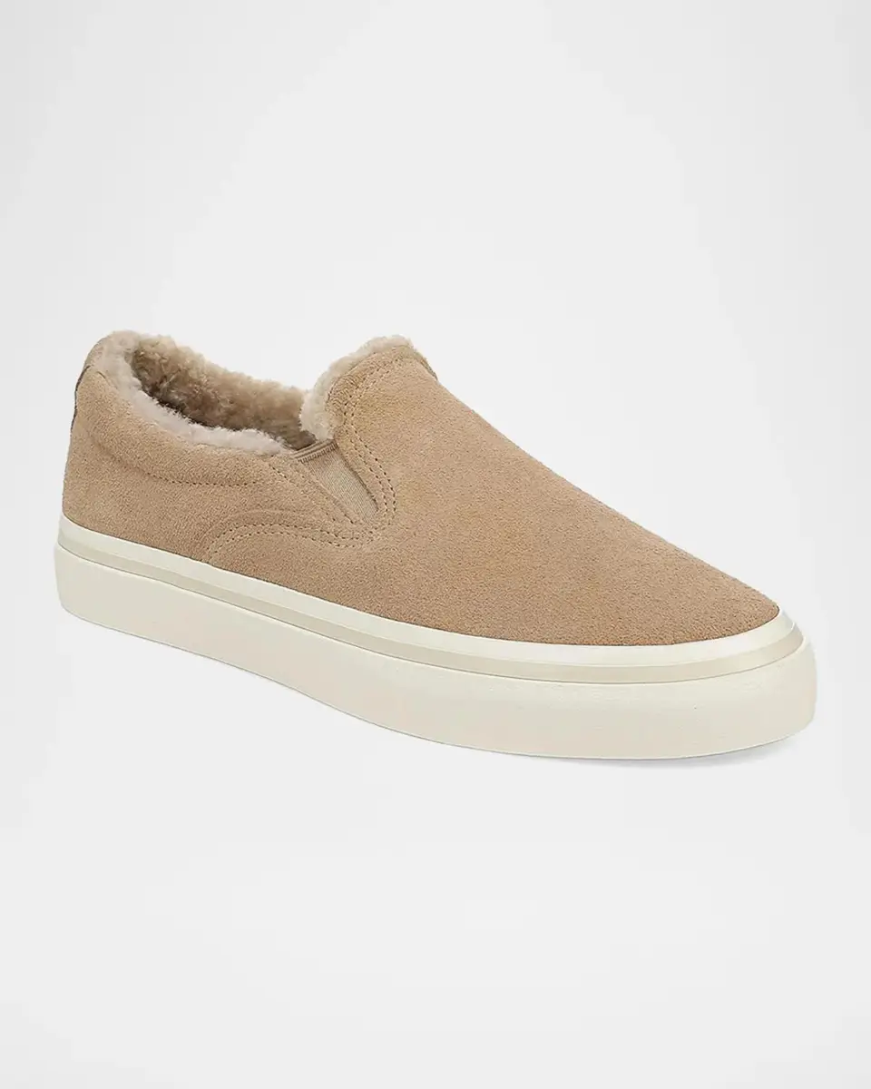 Vince Blair Suede & Shearling Slip-On Sneakers | Thumbnail 4 Vince Blair Suede & Shearling Slip-On Sneakers | Thumbnail 4