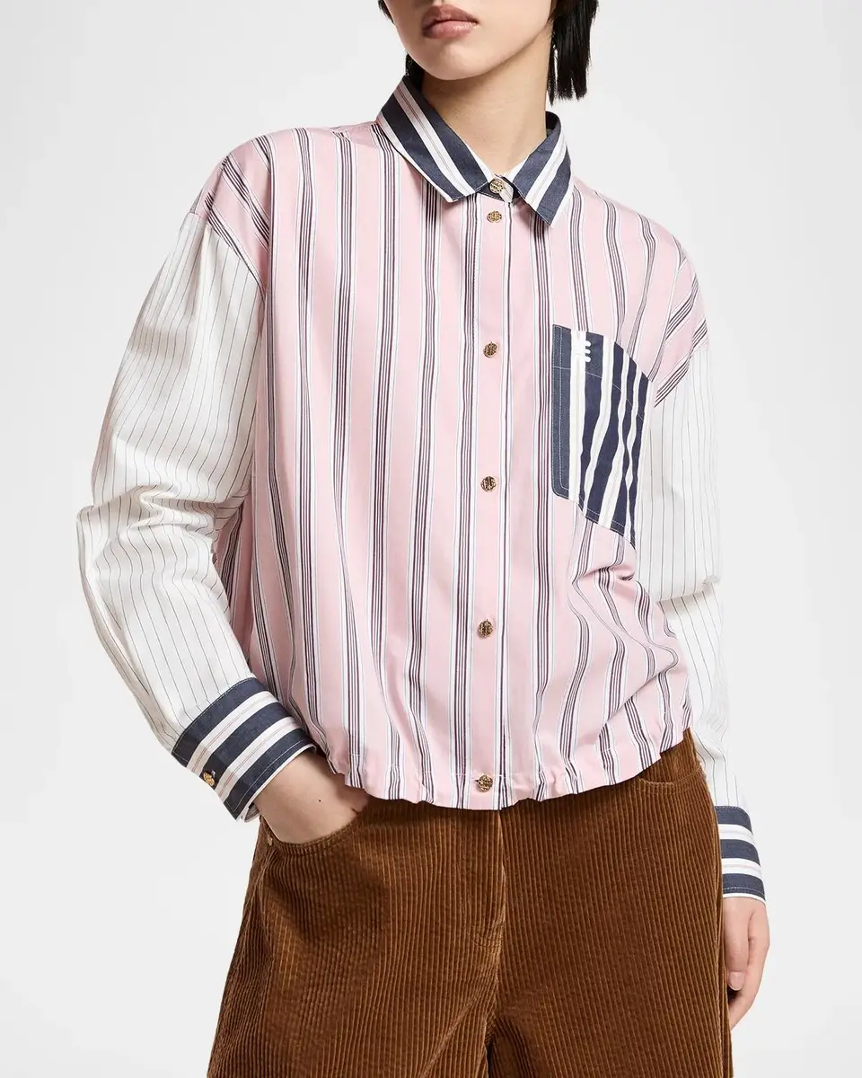 Essentiel Antwerp Kozef Patchwork Button-Front Shirt | Thumbnail 4 Essentiel Antwerp Kozef Patchwork Button-Front Shirt | Thumbnail 4