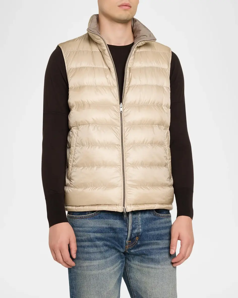 HERNO Men's Cotton-Cashmere Puffer Vest | Thumbnail 4 HERNO Men's Cotton-Cashmere Puffer Vest | Thumbnail 4