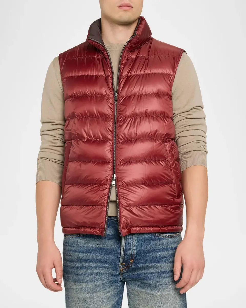 HERNO Men's Cotton-Cashmere Puffer Vest | Thumbnail 4 HERNO Men's Cotton-Cashmere Puffer Vest | Thumbnail 4