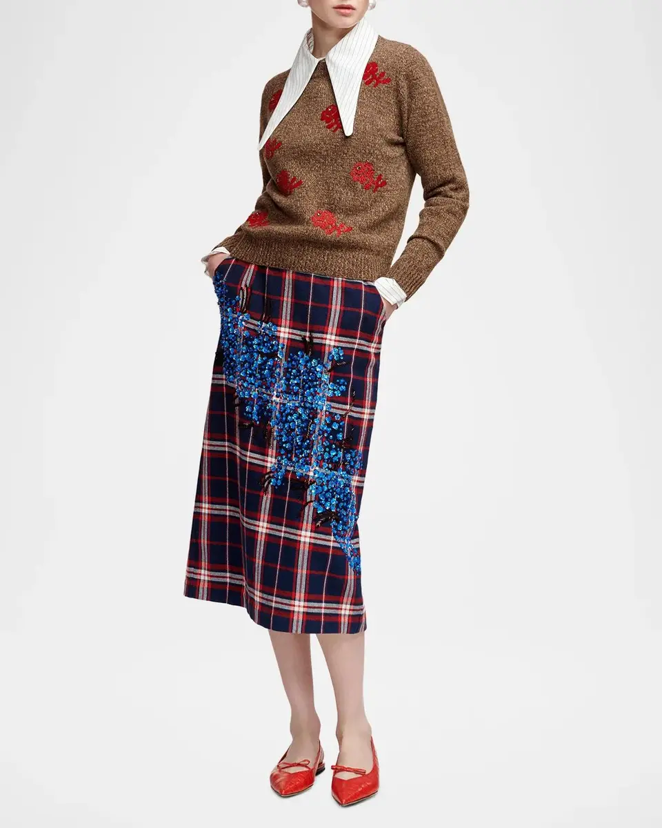 Essentiel Antwerp Korine Embroidered Wool Sweater | Thumbnail 2 Essentiel Antwerp Korine Embroidered Wool Sweater | Thumbnail 2