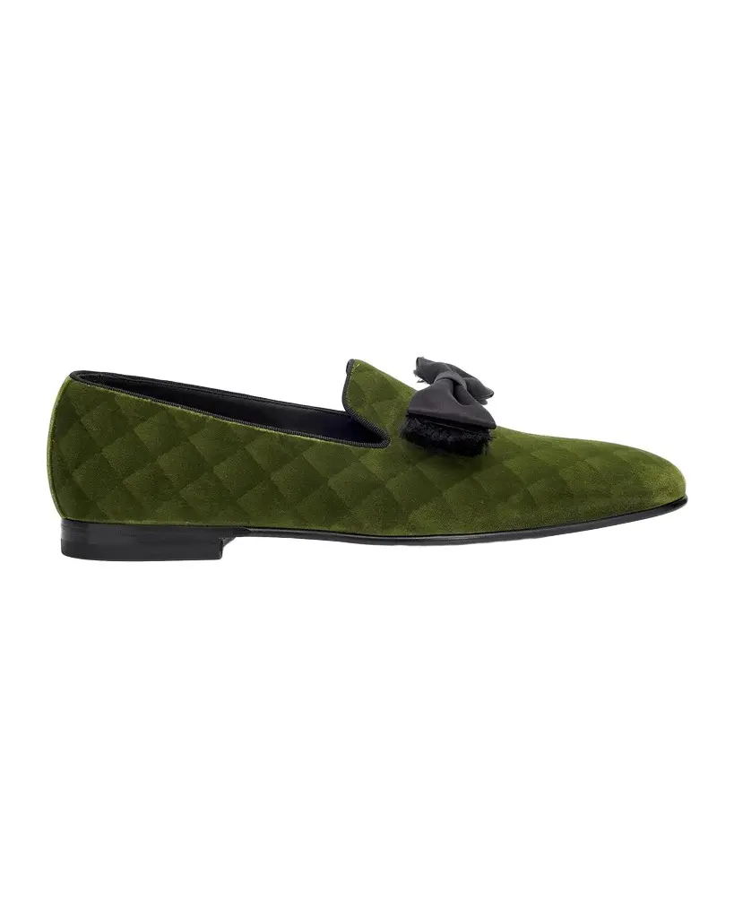 Manolo Blahnik Rufus Bow-Detail Quilted Loafers