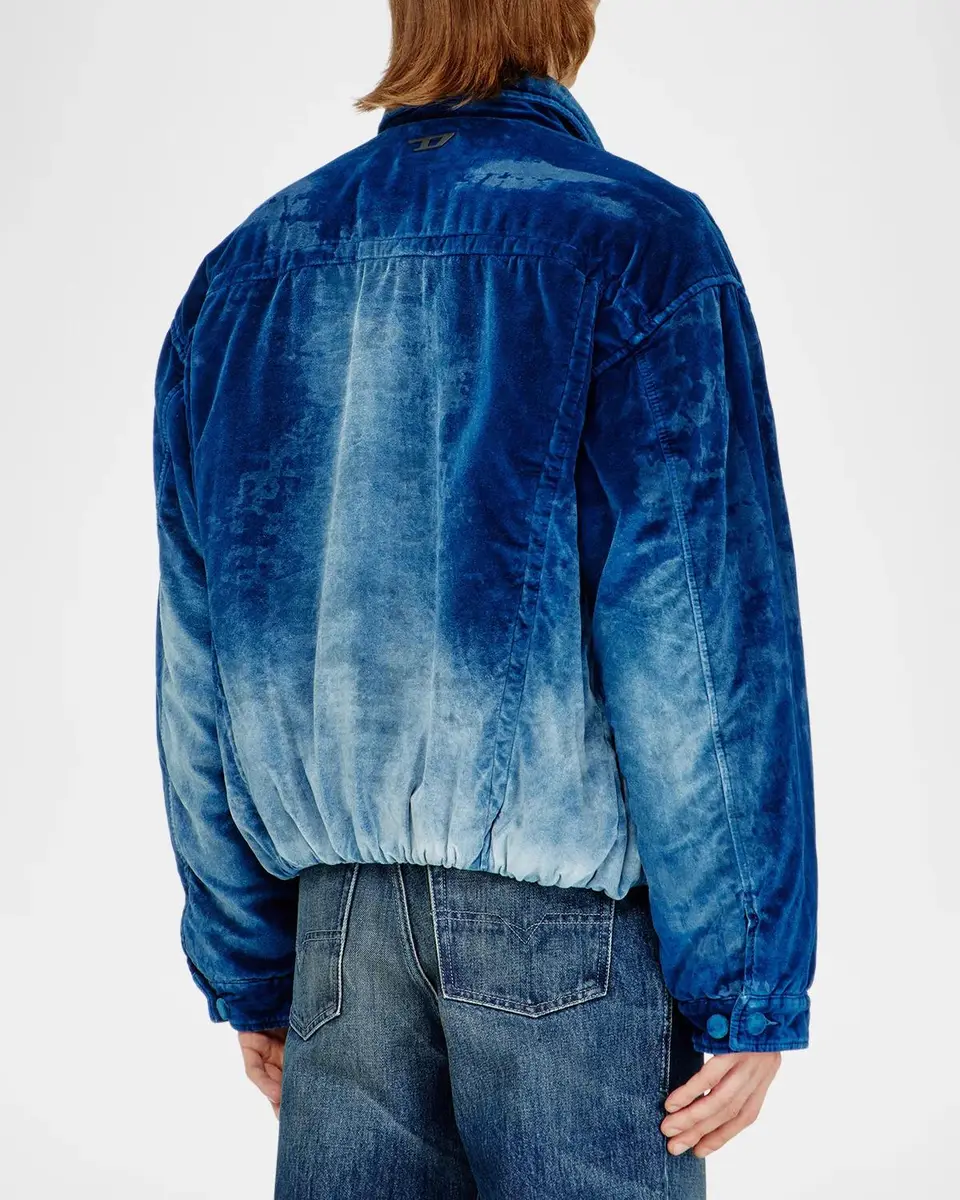 Diesel Men's Degrade Velvet Trucker Jacket | Thumbnail 3 Diesel Men's Degrade Velvet Trucker Jacket | Thumbnail 3