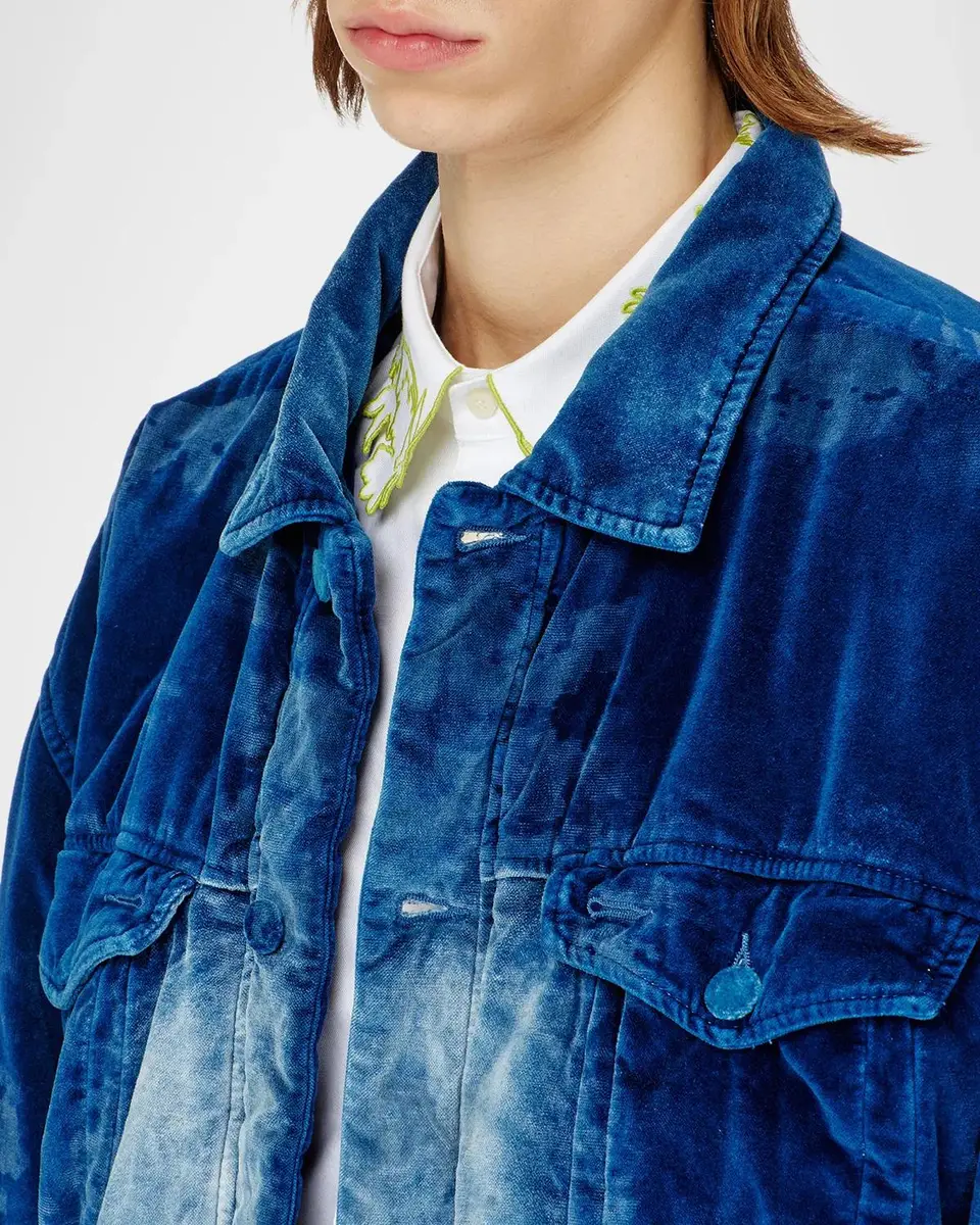 Diesel Men's Degrade Velvet Trucker Jacket | Thumbnail 5 Diesel Men's Degrade Velvet Trucker Jacket | Thumbnail 5