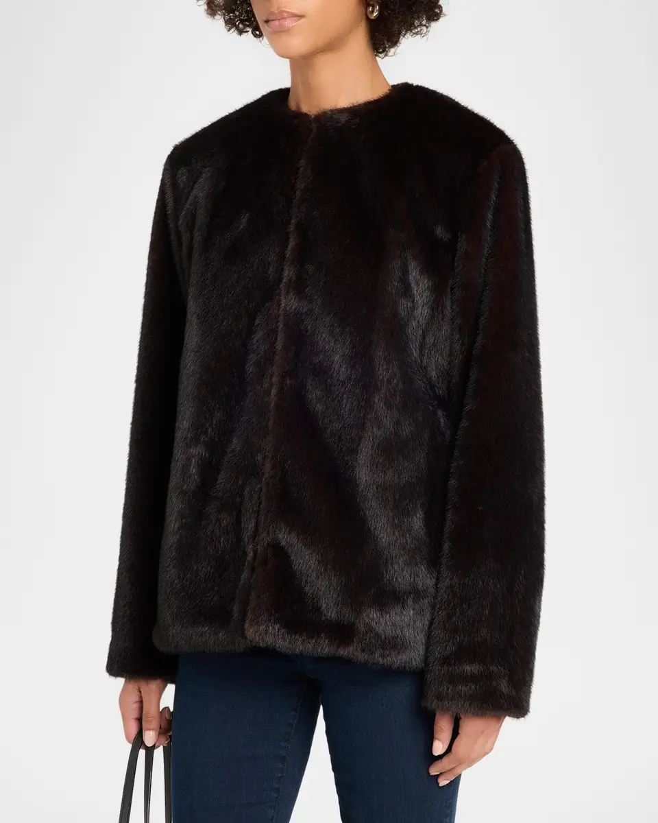 Veronica Beard Griselda Faux Fur Coat | Thumbnail 4 Veronica Beard Griselda Faux Fur Coat | Thumbnail 4