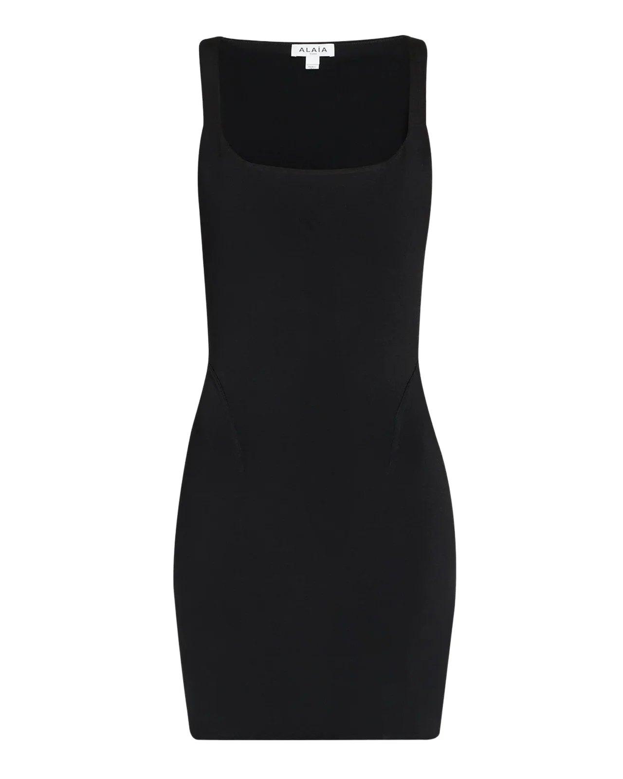 ALAÏA Square-Neck Sleeveless Mini Bodycon Dress