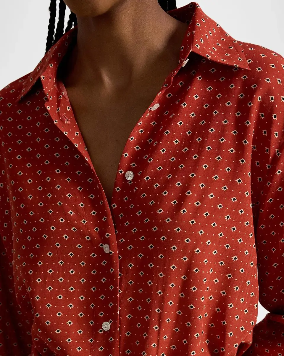 Polo Ralph Lauren Geometric Floral Print Midi Shirtdress | Thumbnail 6
