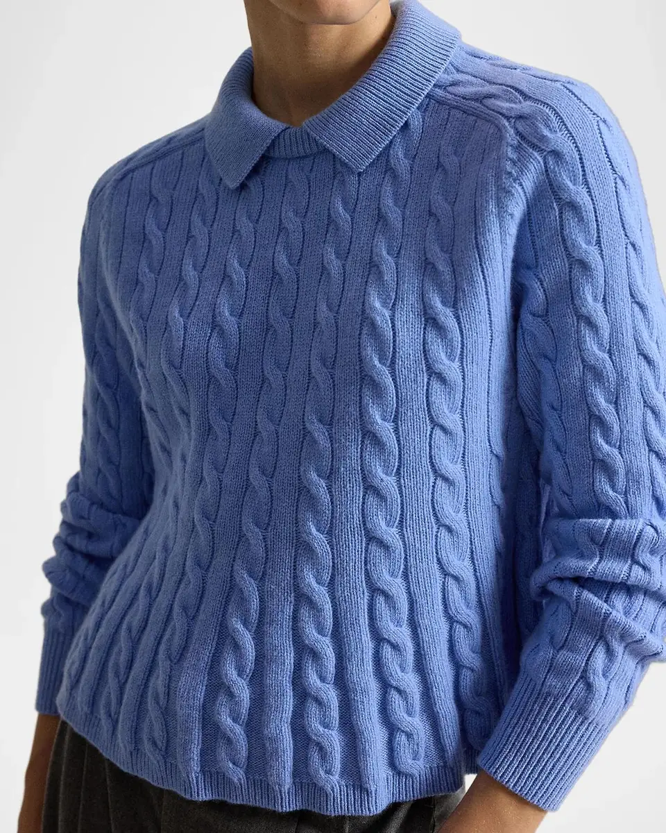 Polo Ralph Lauren Cable Wool-Cashmere Peplum Sweater | Thumbnail 5 Polo Ralph Lauren Cable Wool-Cashmere Peplum Sweater | Thumbnail 5