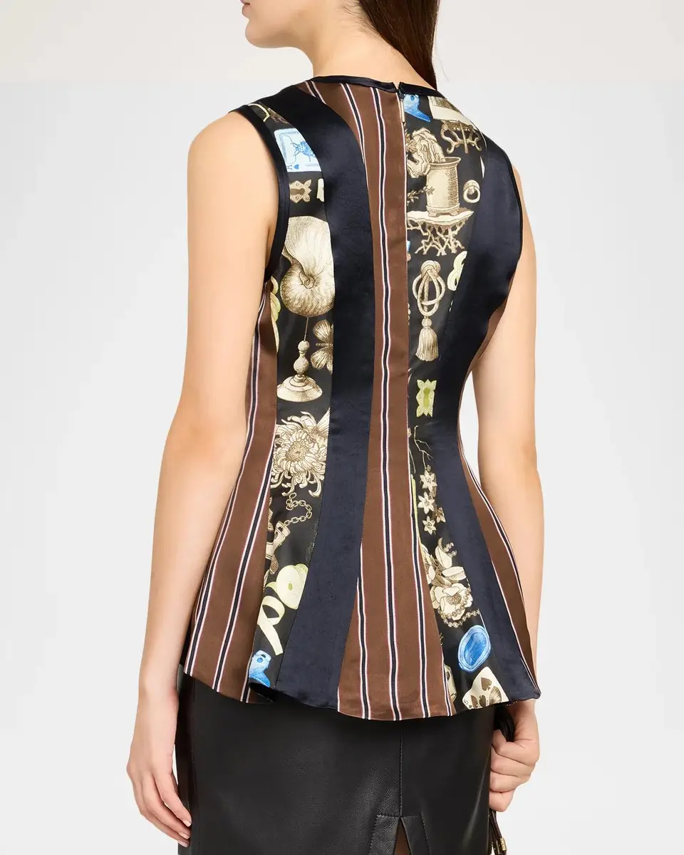 Jason Wu Collection Mixed-Media Paneled Sleeveless Peplum Top | Thumbnail 3 Jason Wu Collection Mixed-Media Paneled Sleeveless Peplum Top | Thumbnail 3