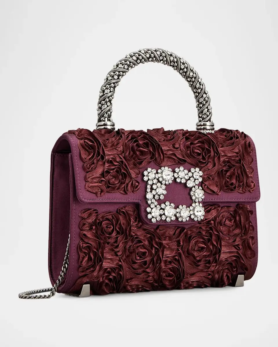 Roger Vivier Efflorescence Mini Floral Satin Top-Handle Bag | Thumbnail 2