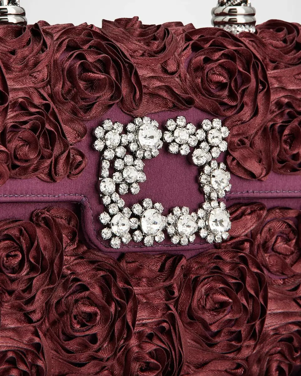 Roger Vivier Efflorescence Mini Floral Satin Top-Handle Bag | Thumbnail 4