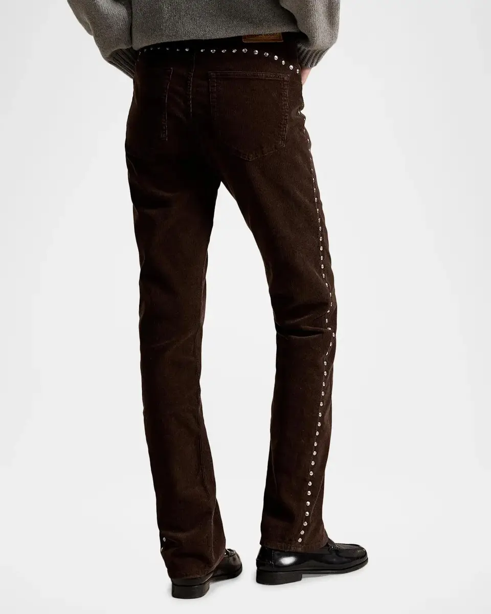 Polo Ralph Lauren Studded Corduroy Straight-Leg Pants | Thumbnail 3 Polo Ralph Lauren Studded Corduroy Straight-Leg Pants | Thumbnail 3