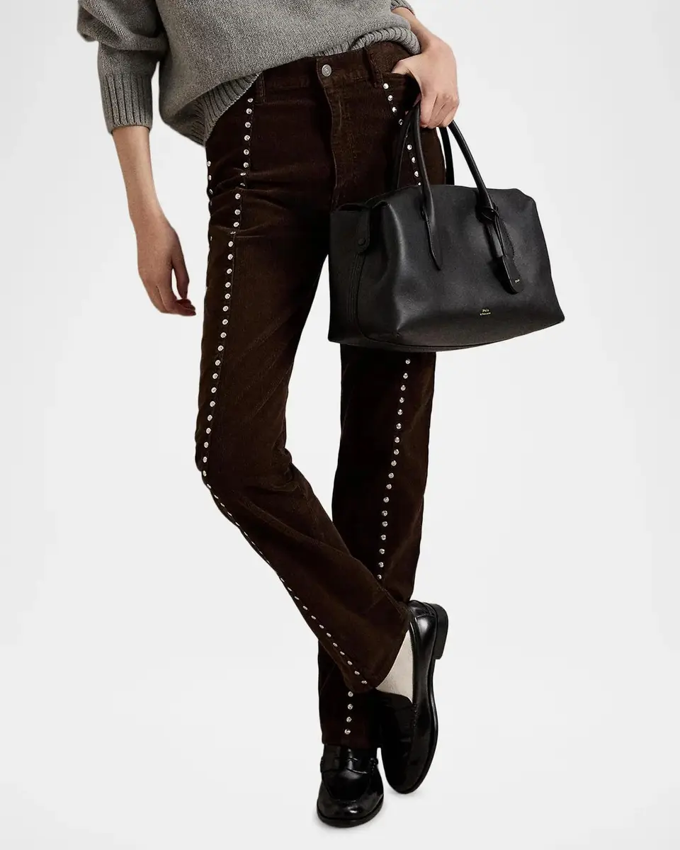 Polo Ralph Lauren Studded Corduroy Straight-Leg Pants | Thumbnail 6 Polo Ralph Lauren Studded Corduroy Straight-Leg Pants | Thumbnail 6