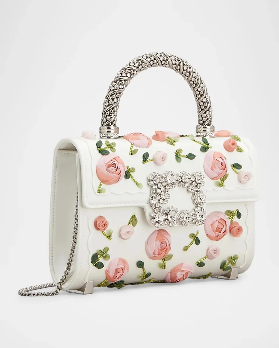 Roger Vivier Efflorescence Mini Beaded Floral Top-Handle Bag | Thumbnail 2
