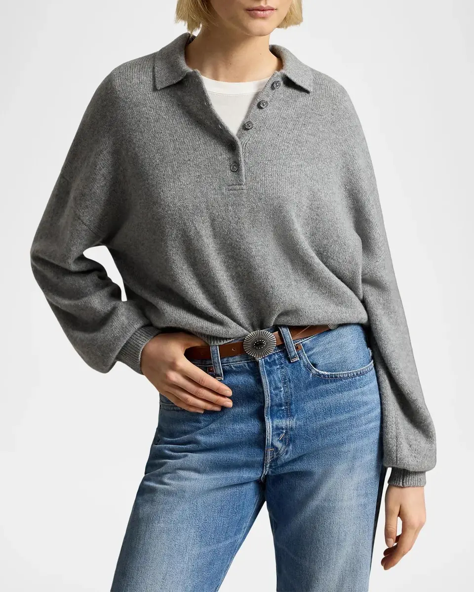 Polo Ralph Lauren Polo-Collar Cashmere Sweater | Thumbnail 4 Polo Ralph Lauren Polo-Collar Cashmere Sweater | Thumbnail 4