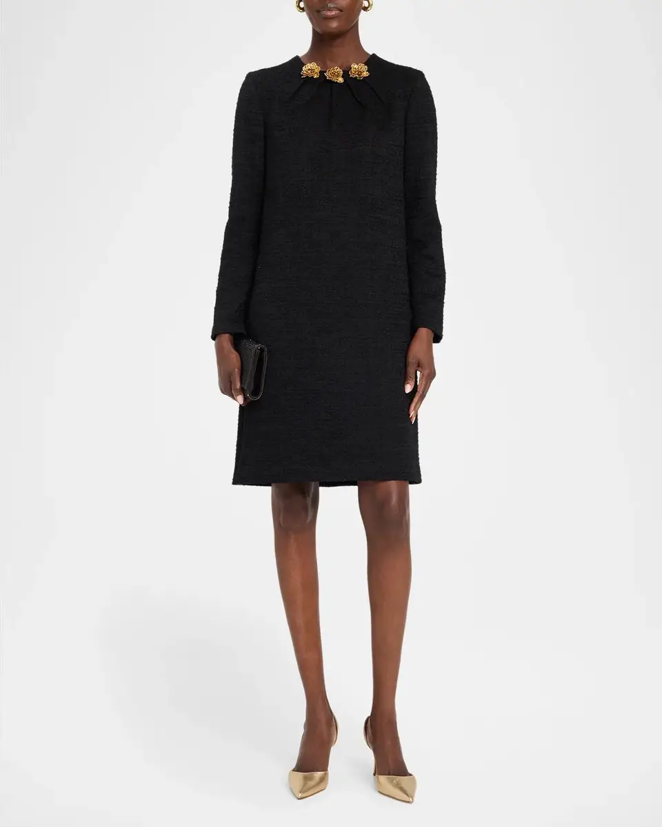 Rickie Freeman for Teri Jon Floral Applique Tweed Shift Dress | Thumbnail 2 Rickie Freeman for Teri Jon Floral Applique Tweed Shift Dress | Thumbnail 2