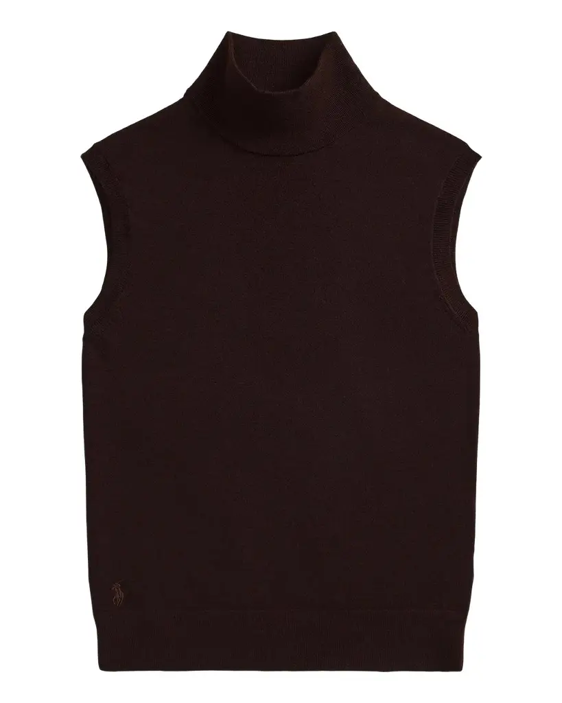 Wool Turtleneck Sleeveless Sweater Wool Turtleneck Sleeveless Sweater