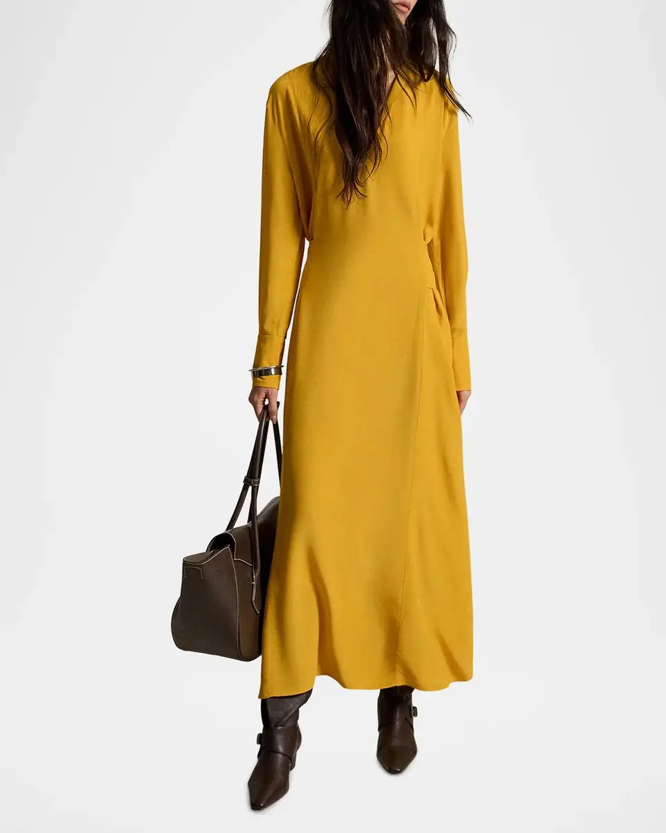 Polo Ralph Lauren Tie-Front Crepe Maxi Dress | Thumbnail 2