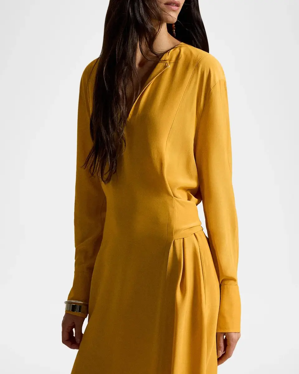 Polo Ralph Lauren Tie-Front Crepe Maxi Dress | Thumbnail 5