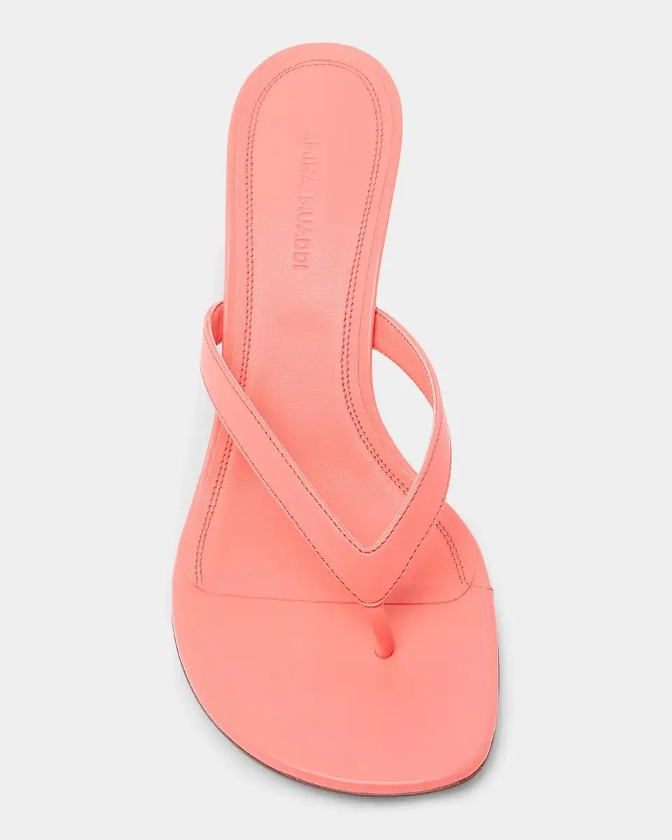 Amina Muaddi Juliette 70MM Leather Trumpet Heel Sandals | Thumbnail 4 Amina Muaddi Juliette 70MM Leather Trumpet Heel Sandals | Thumbnail 4