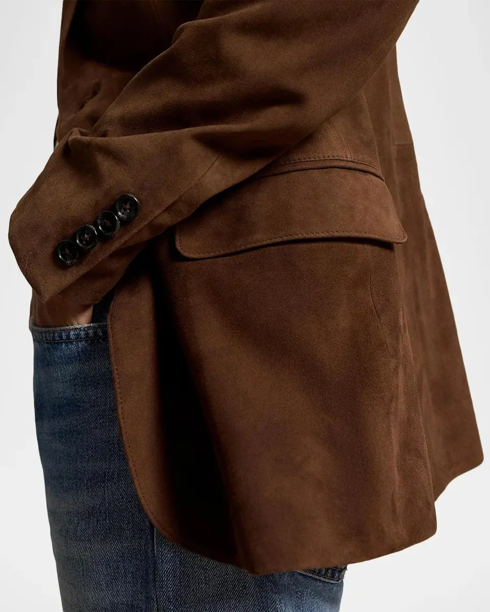 Polo Ralph Lauren Single-Breasted Suede Blazer | Thumbnail 6