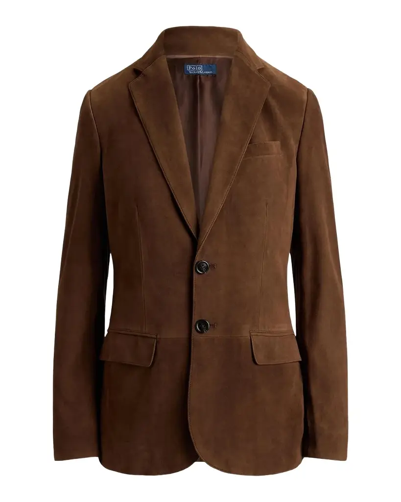 Polo Ralph Lauren Single-Breasted Suede Blazer