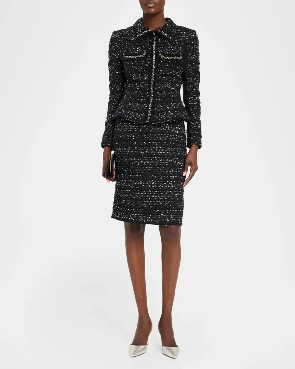 Rickie Freeman for Teri Jon Beaded Metallic Boucle Jacket | Thumbnail 2 Rickie Freeman for Teri Jon Beaded Metallic Boucle Jacket | Thumbnail 2
