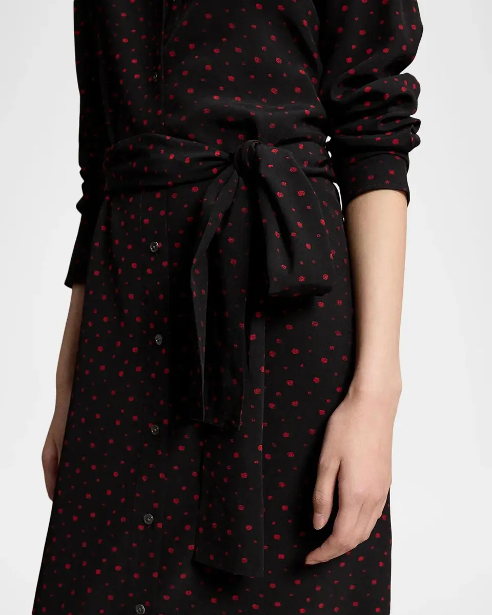 Polo Ralph Lauren Printed Crepe Tie-Waist Shirtdress | Thumbnail 6
