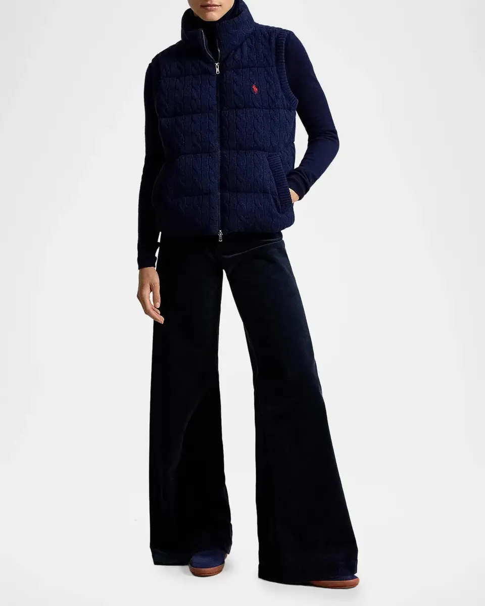 Polo Ralph Lauren Cable-Knit Wool-Cashmere Zip Gilet | Thumbnail 2 Polo Ralph Lauren Cable-Knit Wool-Cashmere Zip Gilet | Thumbnail 2