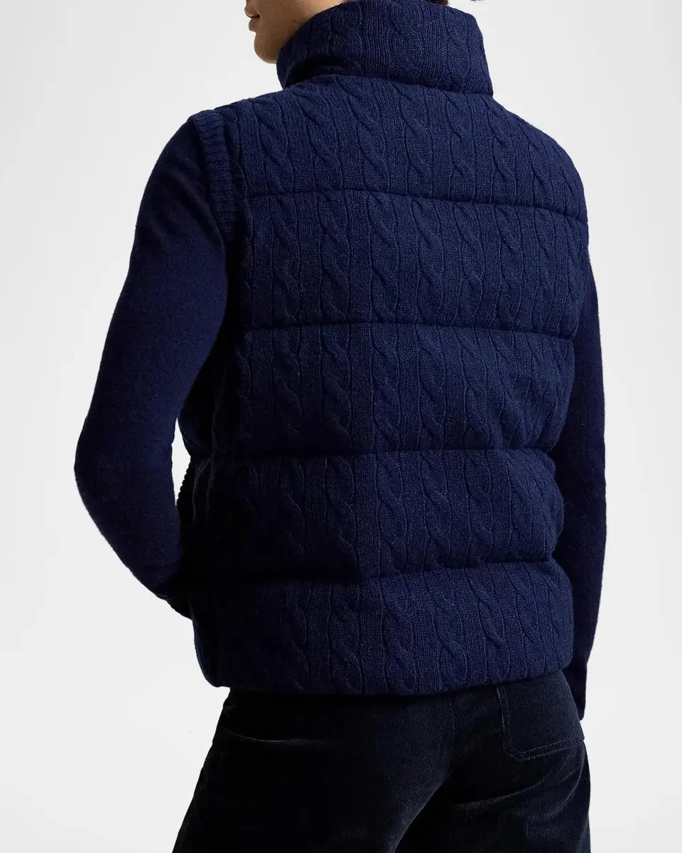 Polo Ralph Lauren Cable-Knit Wool-Cashmere Zip Gilet | Thumbnail 3 Polo Ralph Lauren Cable-Knit Wool-Cashmere Zip Gilet | Thumbnail 3