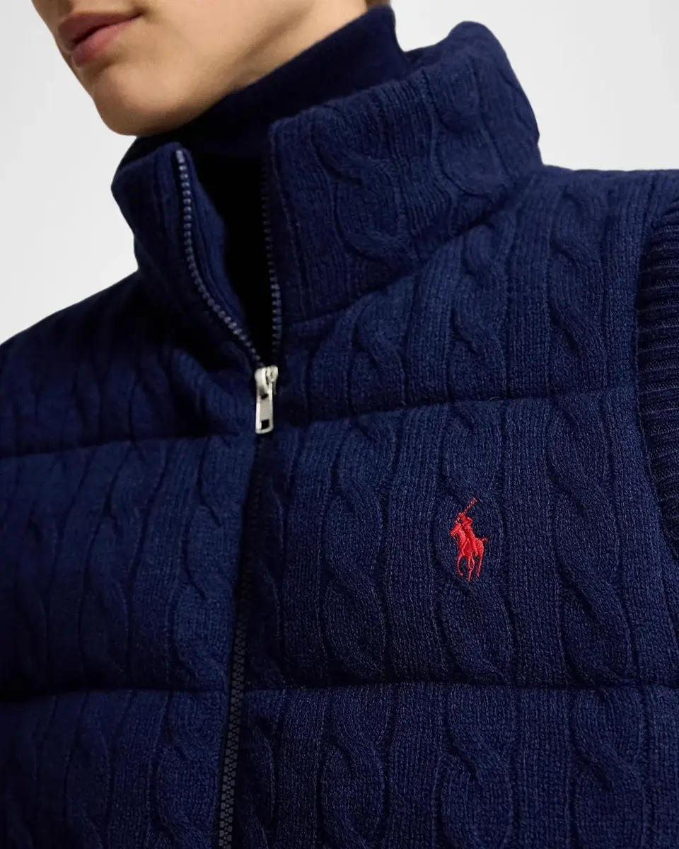 Polo Ralph Lauren Cable-Knit Wool-Cashmere Zip Gilet | Thumbnail 5 Polo Ralph Lauren Cable-Knit Wool-Cashmere Zip Gilet | Thumbnail 5