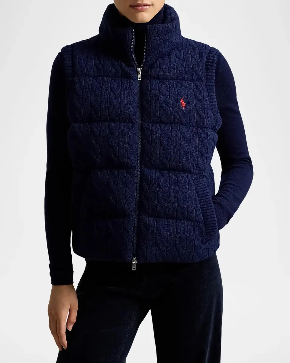 Polo Ralph Lauren Cable-Knit Wool-Cashmere Zip Gilet | Thumbnail 6 Polo Ralph Lauren Cable-Knit Wool-Cashmere Zip Gilet | Thumbnail 6