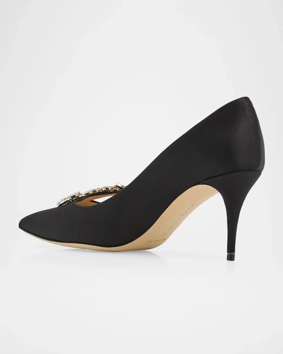 Manolo Blahnik Nadira Jeweled Satin 70mm Pumps | Thumbnail 4 Manolo Blahnik Nadira Jeweled Satin 70mm Pumps | Thumbnail 4