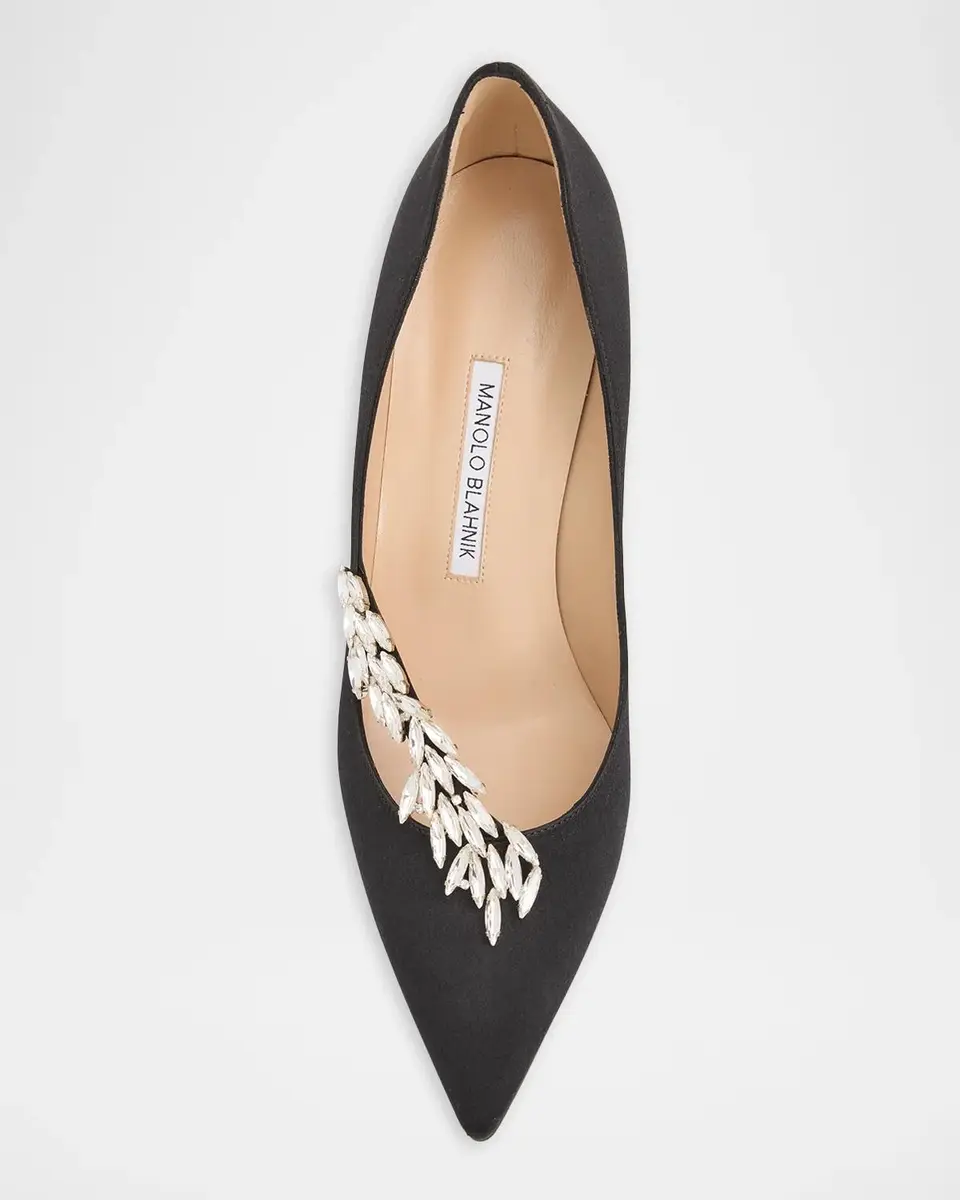 Manolo Blahnik Nadira Jeweled Satin 70mm Pumps | Thumbnail 5 Manolo Blahnik Nadira Jeweled Satin 70mm Pumps | Thumbnail 5