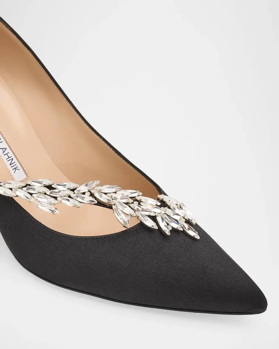 Manolo Blahnik Nadira Jeweled Satin 70mm Pumps | Thumbnail 6 Manolo Blahnik Nadira Jeweled Satin 70mm Pumps | Thumbnail 6