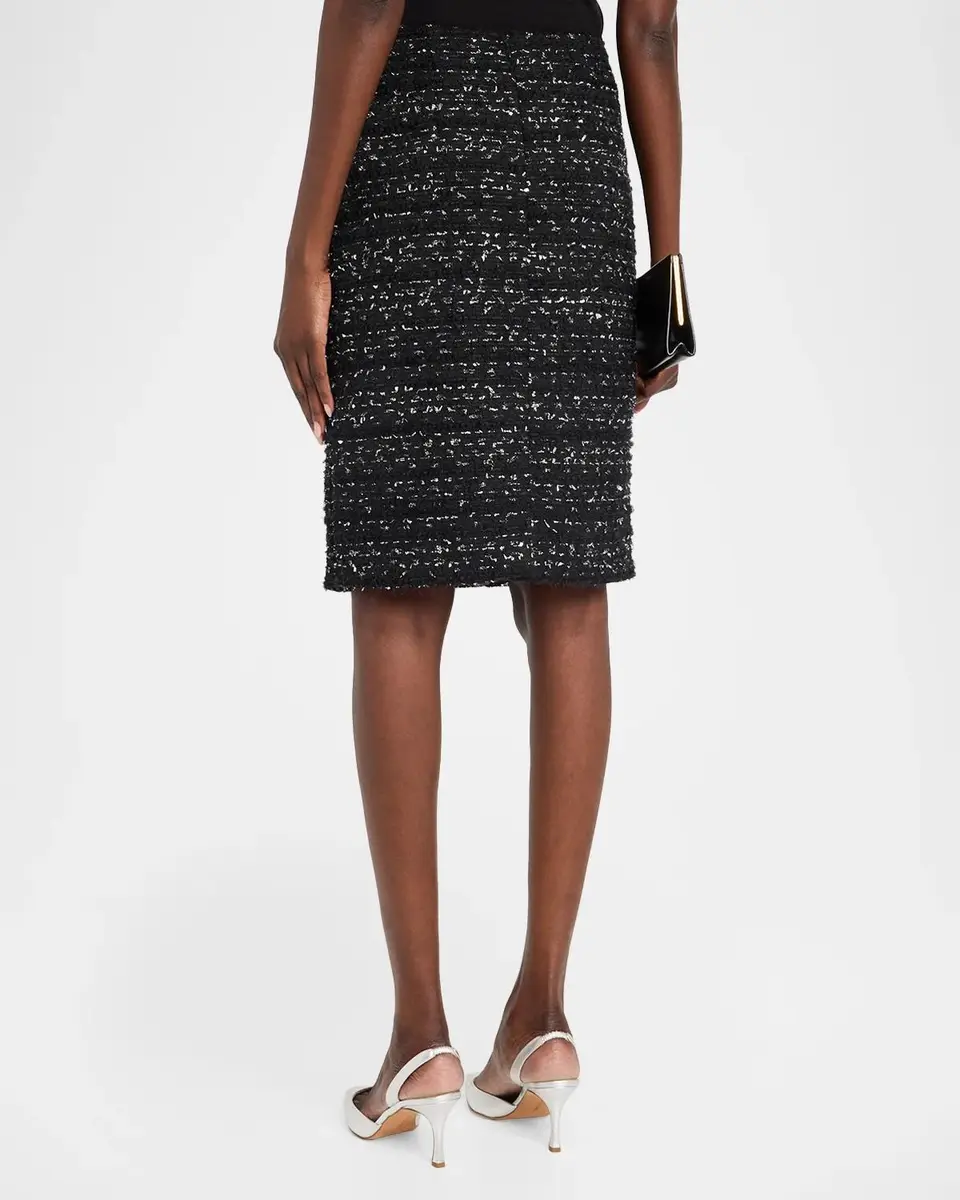Rickie Freeman for Teri Jon Metallic Tweed Knee-Length Pencil Skirt | Thumbnail 3 Rickie Freeman for Teri Jon Metallic Tweed Knee-Length Pencil Skirt | Thumbnail 3