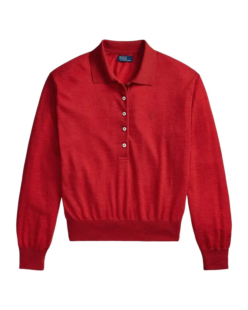 Merino Wool Polo-Collar Sweater Merino Wool Polo-Collar Sweater