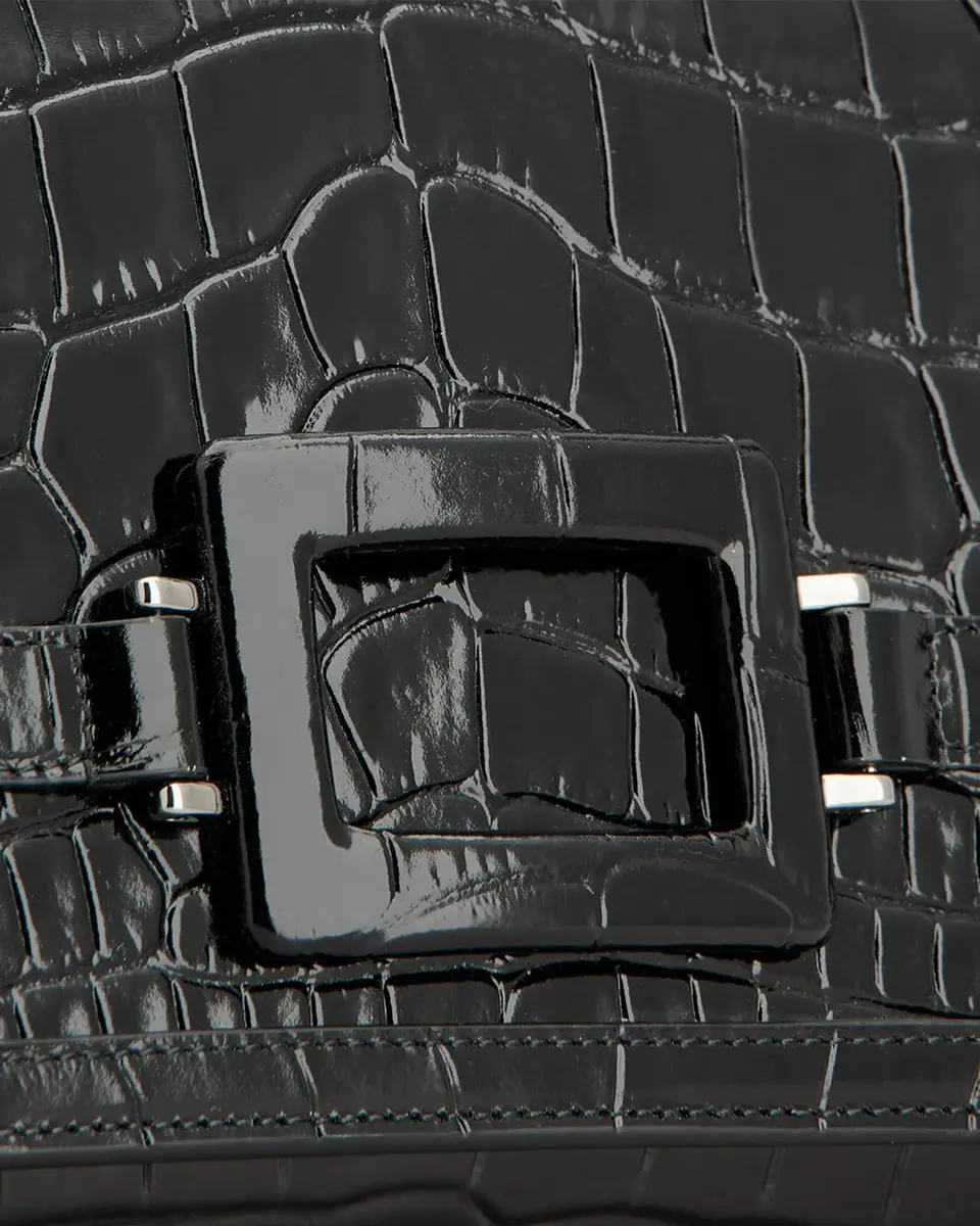 Roger Vivier Belle Vivier Croc-Embossed Leather Clutch Bag | Thumbnail 3 Roger Vivier Belle Vivier Croc-Embossed Leather Clutch Bag | Thumbnail 3