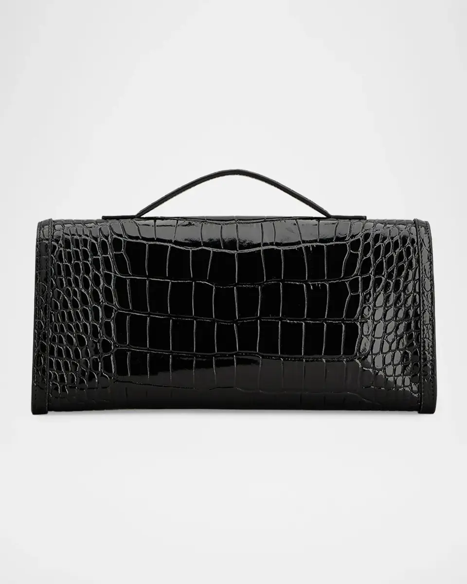 Roger Vivier Belle Vivier Croc-Embossed Leather Clutch Bag | Thumbnail 4 Roger Vivier Belle Vivier Croc-Embossed Leather Clutch Bag | Thumbnail 4