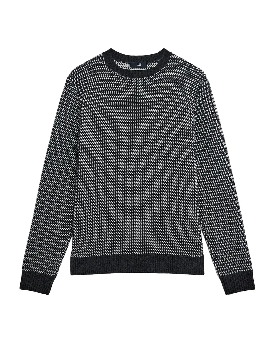 dunhill Men's Cashmere 7GG Two-Tone Crewneck Sweater | Thumbnail 3 dunhill Men's Cashmere 7GG Two-Tone Crewneck Sweater | Thumbnail 3