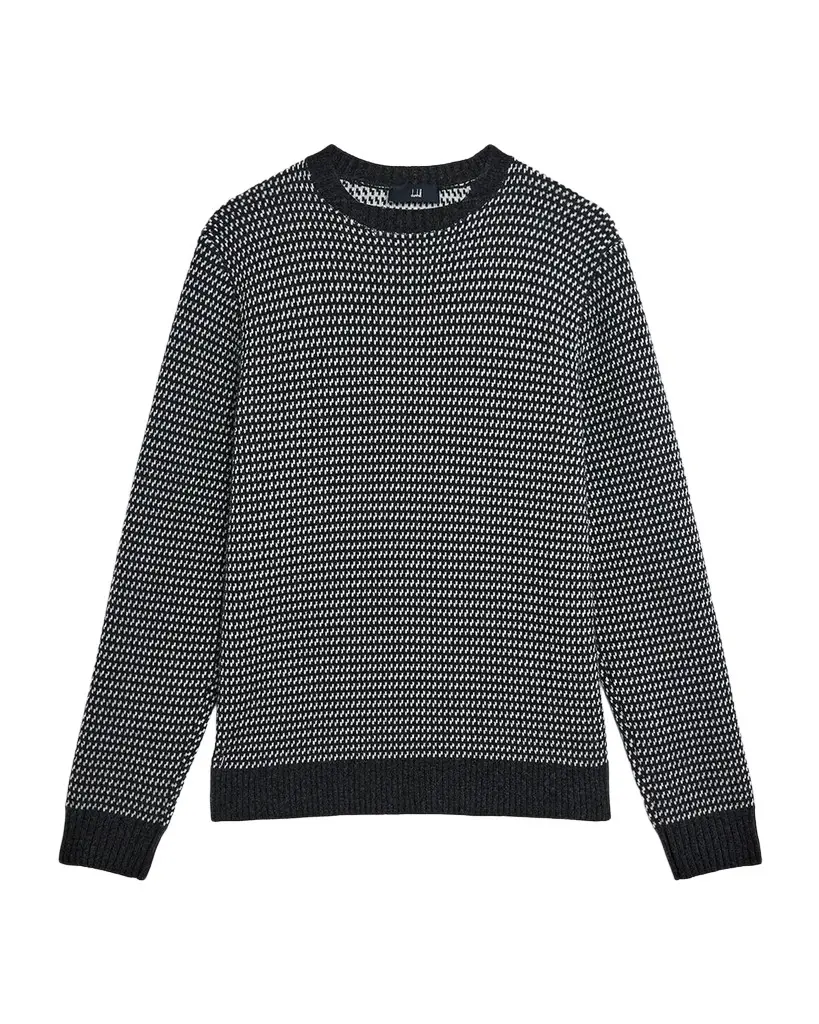 Men's Cashmere 7GG Two-Tone Crewneck Sweater Men's Cashmere 7GG Two-Tone Crewneck Sweater