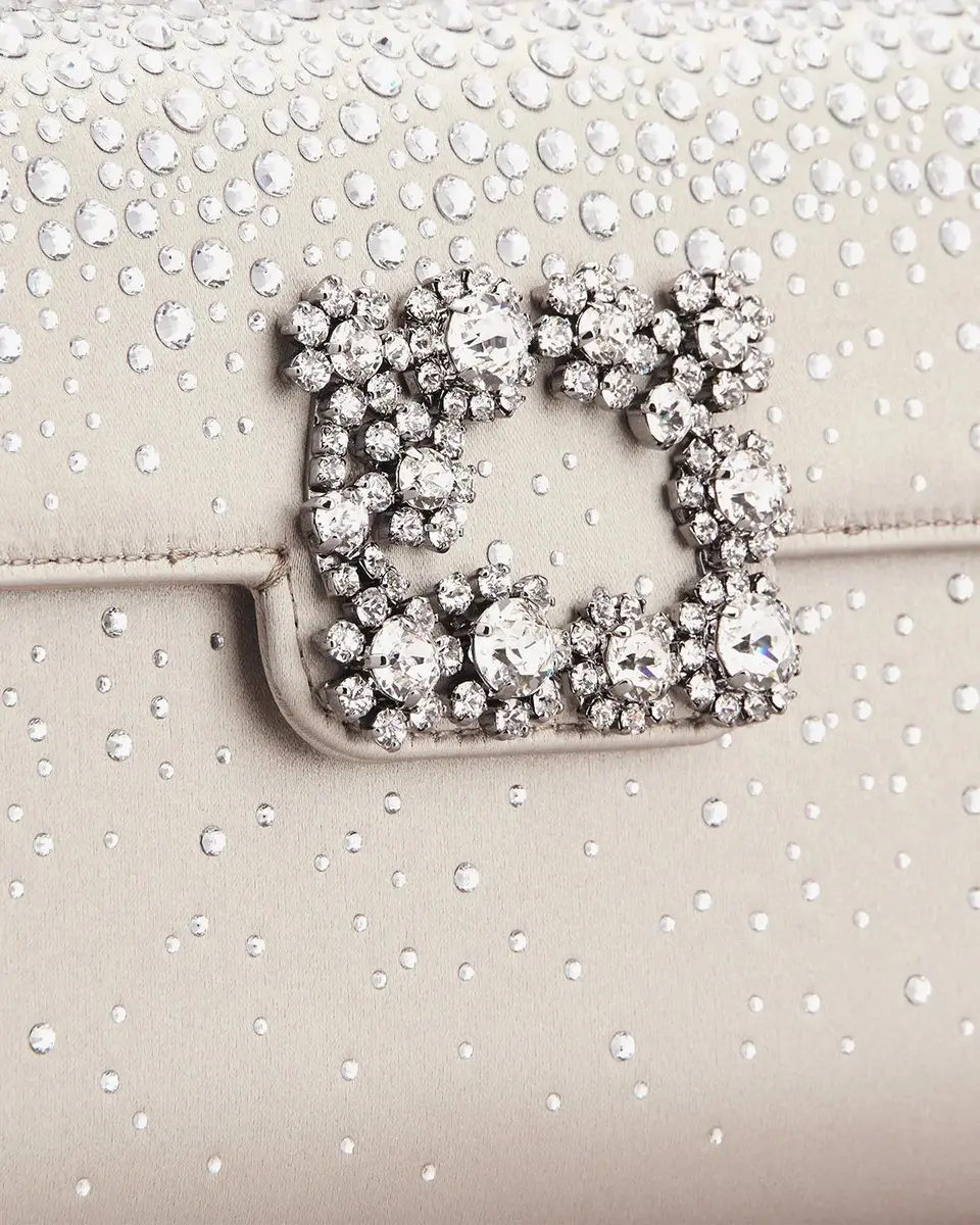Roger Vivier Crystal Satin Envelope Clutch Bag | Thumbnail 3 Roger Vivier Crystal Satin Envelope Clutch Bag | Thumbnail 3