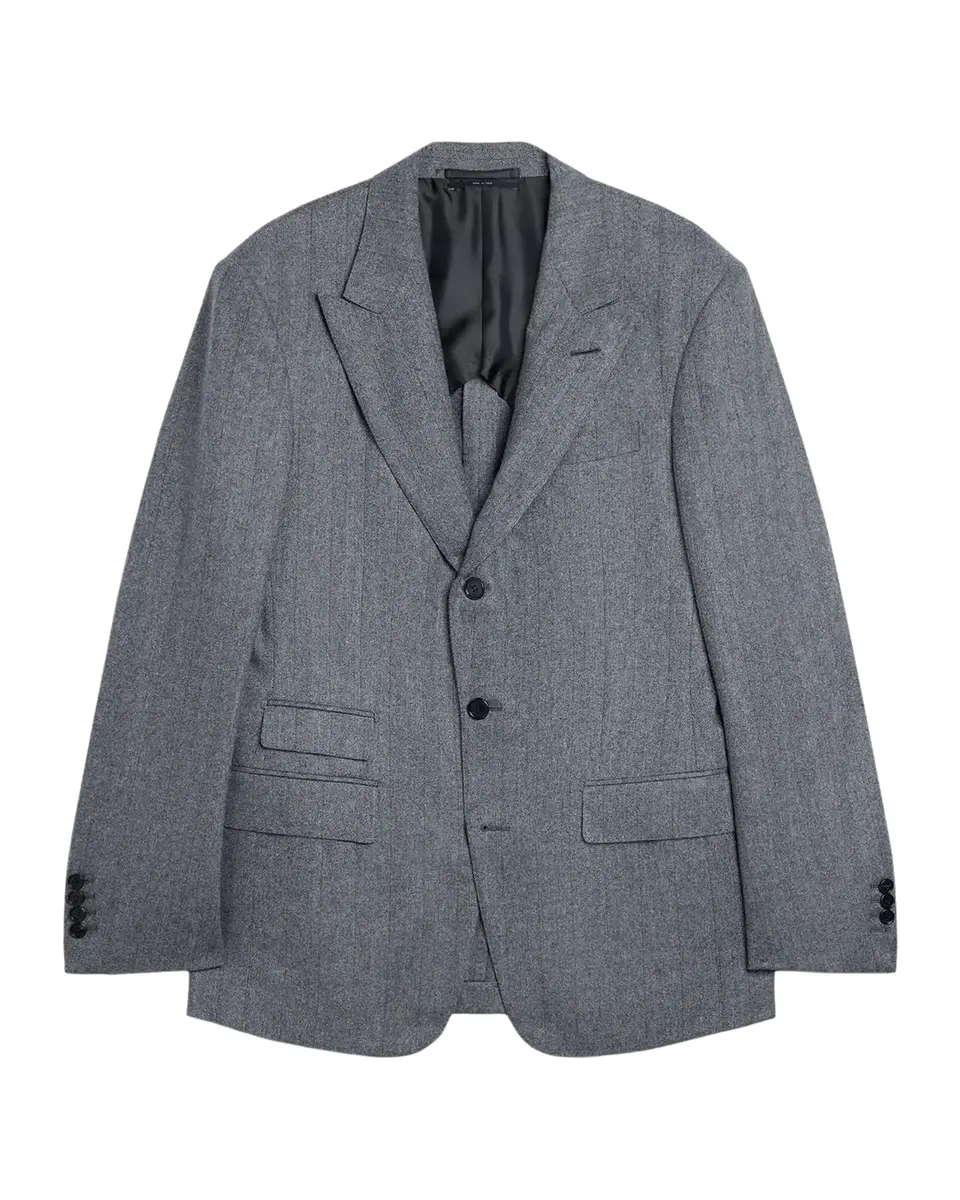 dunhill Men's Wool & Cashmere Herringbone Pinstripe Bourdon Sport Coat | Thumbnail 2