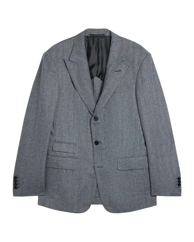 dunhill Men's Wool & Cashmere Herringbone Pinstripe Bourdon Sport Coat