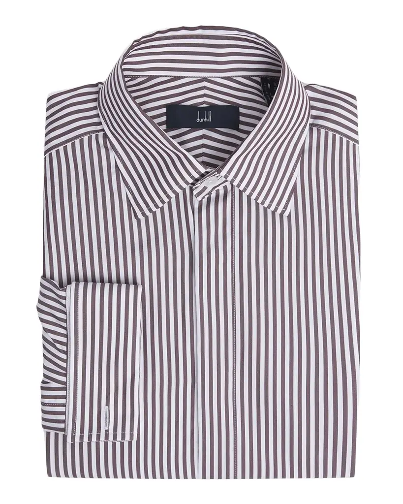 dunhill Men's Cotton & Silk Bengal Stripe Dress Shirt